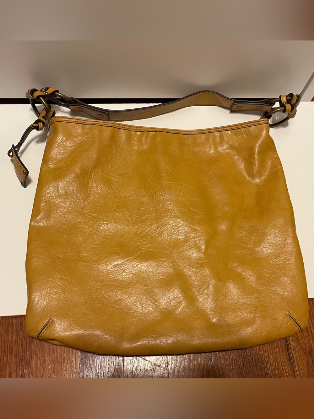 Mustard Leather Shoulder Bag
